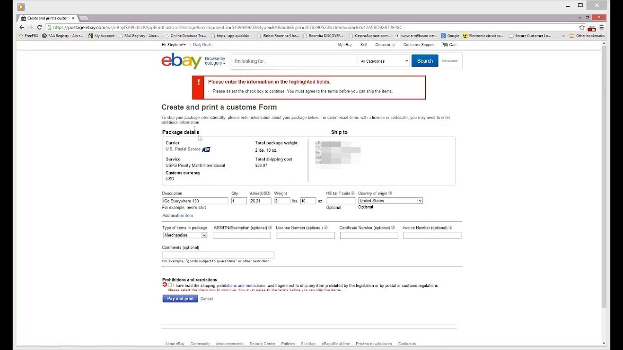 What is ebay international delivery