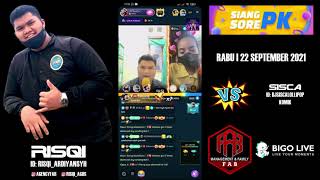 Bigo Live Battle Siang-Sore 20210922, Risqi Vs Sisca Komik