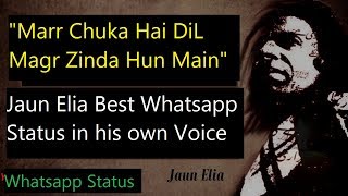 Mar Chuka Hai Dil - Jaun Elia Whatsapp Status Best Urduhindi Poetry Status Youtube