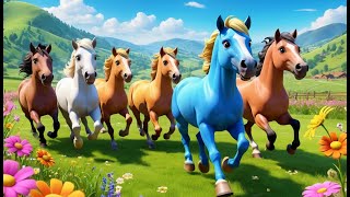 Horse Song Who Runs First Farm Animal Nursery Rhyme For Kids Fun Counting Adventure