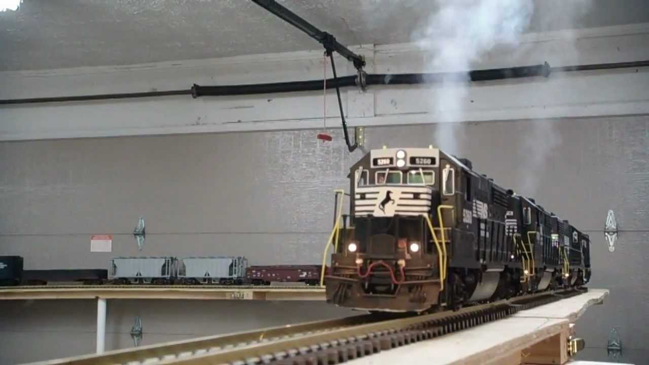 Scale NS GP 38-2 Freight Train Start Up DCS Controlled - YouTube