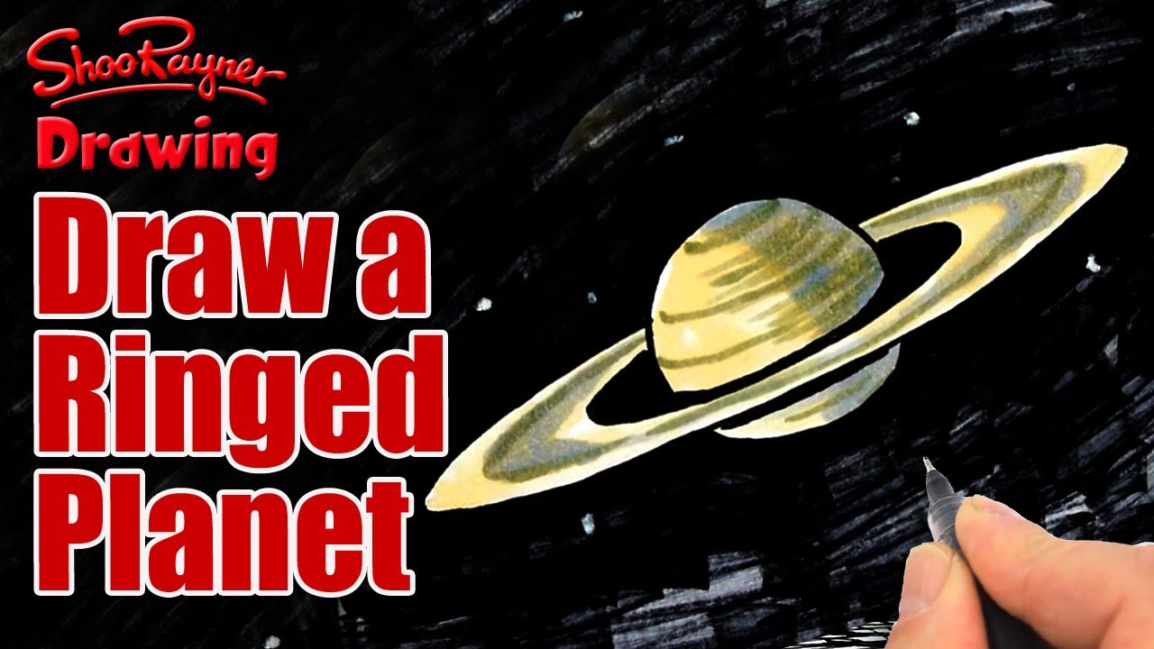 How to draw a Ringed Planet like Saturn - YouTube