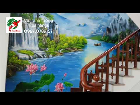 Vẽ tranh tường cầu thang ở Hà Nội