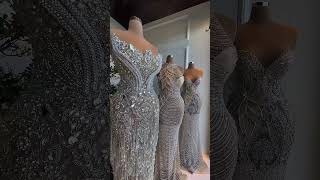 Share With A Friend Who Would Own The Spotlight In This Silver Sequin Mermaid Gown To Order, Send
