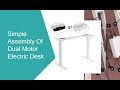 How To Assemble Dual Motor Electric Height Adjustable Desk | Installation