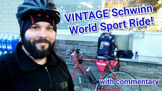 VINTAGE Schwinn World Sport Road Bike! Short Ride + Commentary
