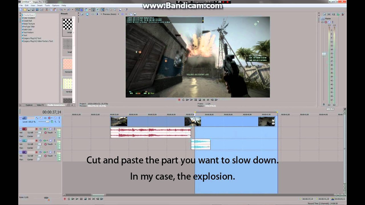 Как в sony vegas сделать slow motion Как в sony vegas сделать slow motion