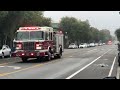 San Francisco Fire Department Chevrolet Tahoe, Fire Engine, and tiller truck respond code 3