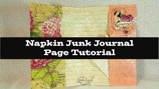Napkin Junk Journal Page Tutorial