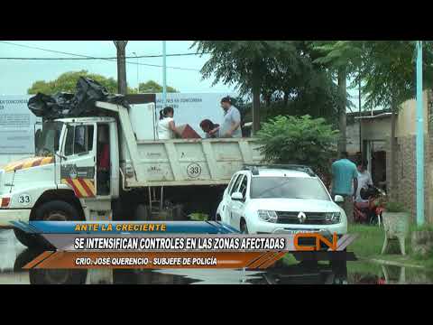 Mas presencia policial en las zonas afectadas por la creciente Mas presencia policial en las zonas afectadas por la creciente