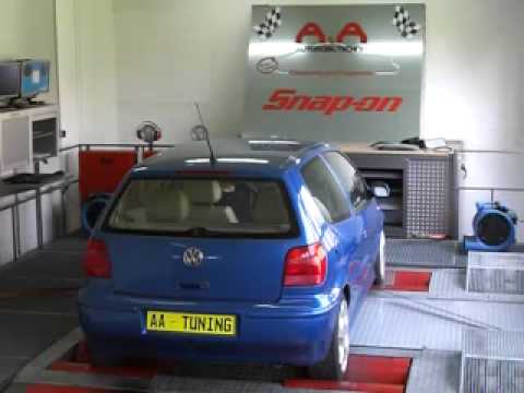 VW Polo 6N2 14L TDI 55kW bei AA Tuning auf dem Leistungspr fstand nach