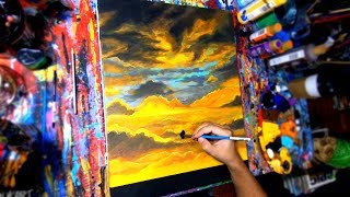 Painting A Dramatic Cloudscape With Acrylics