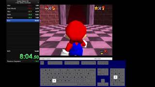 Super Mario 64 1 star speedrun in 10:34 emulator using keyboard (with inputs)
