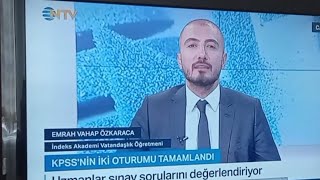 Emrah Vahap Özkaraca -  NTV Doğru Tercih  KPSS 2023 Değerlendirmesi
