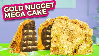 GIANT GOLD MEGA CAKE! | St Patrick's Day Golden Nugget Dessert | How To Cake It