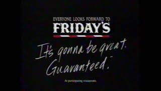 1994 Tgi Fridays Its Gonna Be Great, Guaranteed Tv Commercial
