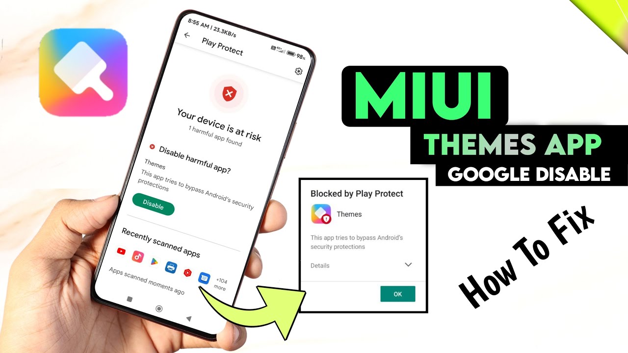 MIUI Theme App Disable By Google | How To Fix MIUI Theme App Disable By Google | How To Fix