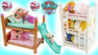 LOL Surprise Doll Bunk Beds House, Paw Patrol Baby Skye TOY Bedrooms Dolls Vampirina