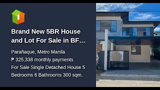 Brand New 5Br House And Lot For Sale In Bf Homes Paraaque