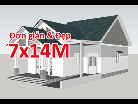 GỢI Ý MẪU NHÀ CẤP 4 CHỮ L MÁI THÁI 7x14M 2 PHÒNG NGỦ ĐƠN GIẢN ĐẸP
