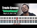 Travis Greene intentional piano chords Key A C C# F F#