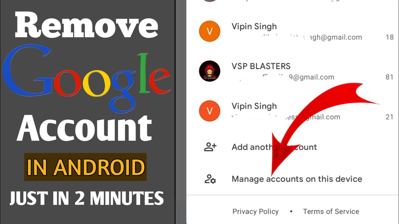 How To remove Google account in Android | Android phone How To remove Google account in Android | Android phone