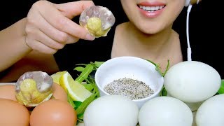 EXOTIC FOOD ASMR:  BALUT Mukbang  (Duck Embryo + Chicken Embryo) | Eating Sounds