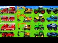 Excavator, Tractor, Fire Trucks & Police Cars for Kids