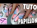 Tuto nail art Papillon féérique bicolore en dégradé