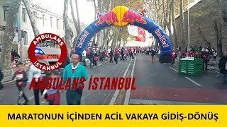 Ambulans Maratonun İçi̇nden Geçmek Zorunda Kaldiambulans İstanbul