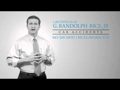 Maryland car accident, personal injury attorney G. Randolph Rice, Jr., - 2015 TV commercial.