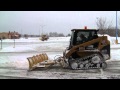 Cat 247B Plowing Sidewalk