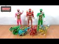 Bộ 3 Siêu nhân điện long và 4 thú điện khủng long đồ chơi trẻ em power rangers thunder dino toy kids thumbnail