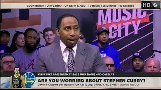 ESPN FIRST TAKE | Curry: 24 Pts in Warriors loss to Clippers; Are you worried about Stephen Curry?