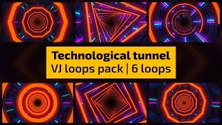 VJ Loops - Technological Tunnel