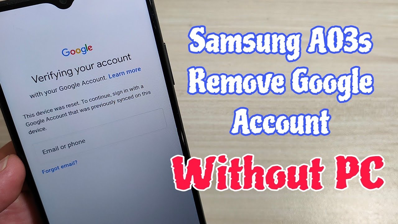 Samsung A03s (SM-A037G), Remove Google Account, Bypass Samsung A03s (SM-A037G), Remove Google Account, Bypass