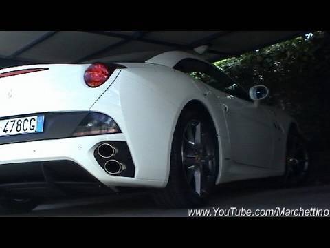 White Ferrari California. White Ferrari California