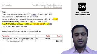 Lecture 19_2 - Consignment - Part 4 - CA Foundation - Accounts