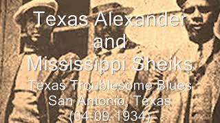 Watch Texas Alexander Texas Troublesome Blues video