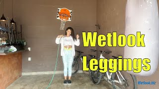 Wetlook Girl Leggings | Wetlook White Workout Outfit | Wetlook Leggings