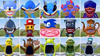 Who Is The Strongest From All Shin Sonic Exe Tapes Family And Deep Sea Eater Monsters In Garrys Mod