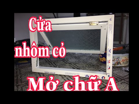 Làm cửa chớp nhôm cỏ mở hất chữ A, nhômkinhhuylinh