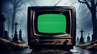 Red Retro Tv In Cemetery Green Screen | 4K | Vintage | Global Kreators