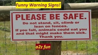 15 Funny Warning Signs around the world ll Strange Signs And Unnecessary Warning Labels !