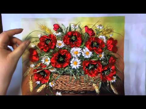 Вышивки лентами мак мк Вышивки лентами мак мк