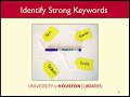 Psy2301 Using Strong Keywords For Effective Database Search Psy2301 Using Strong Keywords For Effective Database Search