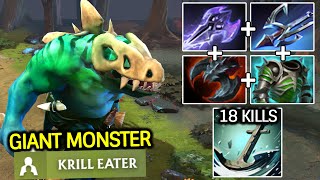 Tidehunter Solo Mid Giant Monster Endless Anchor Smash Dota 2