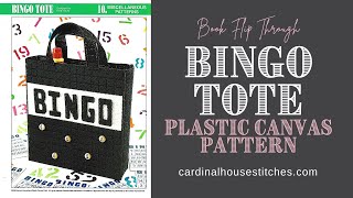 Bingo Tote Plastic Canvas Pattern Book Flip Through 