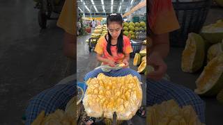 The Biggest Tropical Fruit In The World! Jackfruit Cutting Skills! #Shorts
