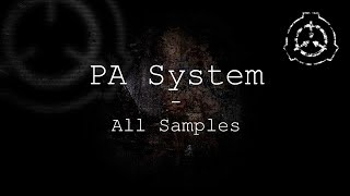 PA System | All Samples | SCP - Containment Breach (v1.3.11)